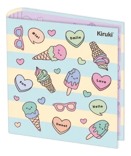 Carpeta 3 Anillos Kiruki Sweet Helado