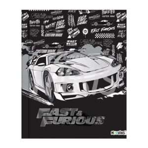 Cuaderno Mooving Tapa Dura 48 Hojas Rapidos y Furiosos