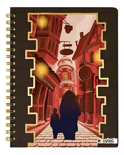 Cuaderno Mooving Tapa Dura Con Espiral 80 Hojas Harry Potter