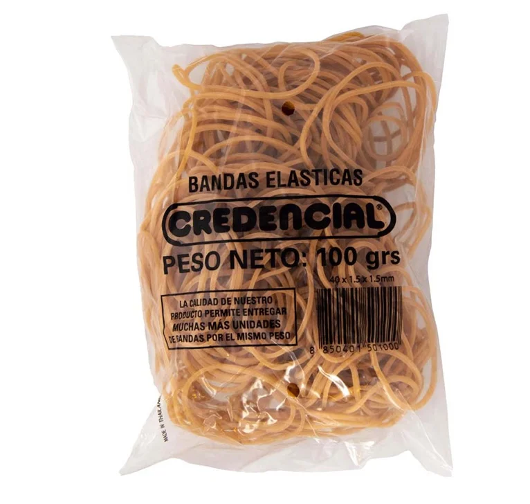 Bandas Elasticas Credencial Bolsa x 100Gr