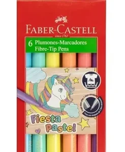 Fibras Faber Castell X 6 Colores Pastel