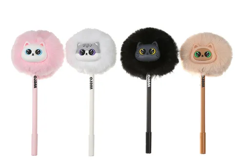 Boligrafo Wero Azul Gatitos Pompon