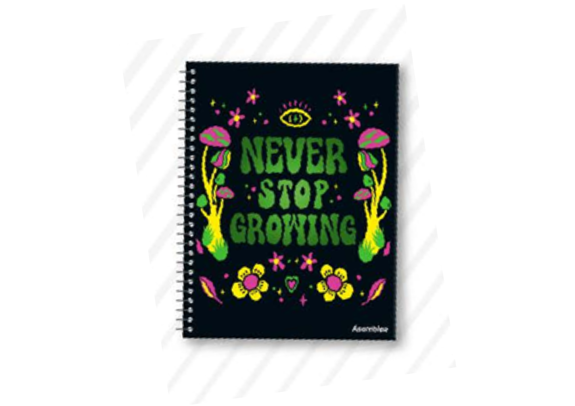 Cuadernola Asamblea Tapa Dura 80 Hojas Rayadas Psicodelica