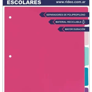 Separadores De Colores Plasticos Pastel 5 Unidades