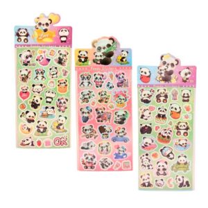 Stickers Con Brillito Pandas