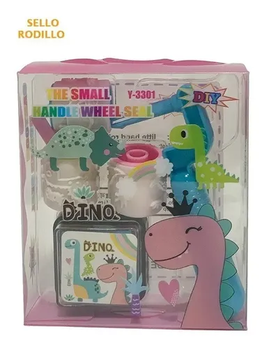 Set De Sellos Rodantes Dinosaurio