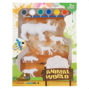 Set Figura para colorear con Acuarela Animales