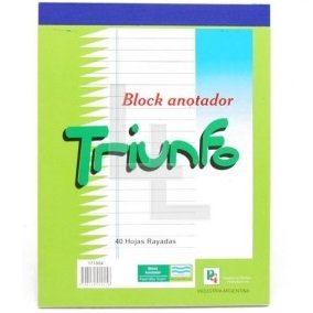 Block Anotador Triunfo 40 hojas Rayado