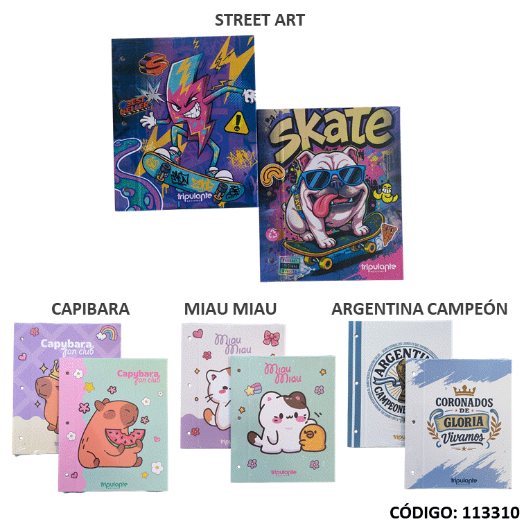 Carpeta N3 Cartone Tripulante Fantasia