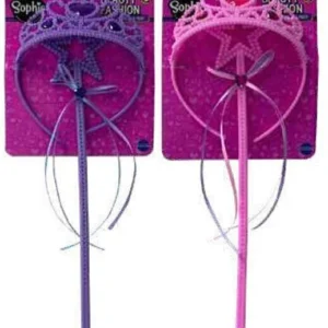 Set Varita+Corona con Pluma