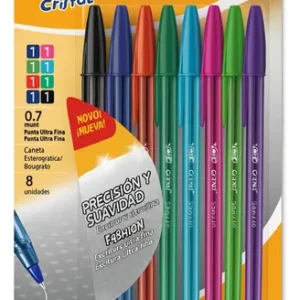 Boligrafo Bic Fashion Ultra Fina x 8 Unidades