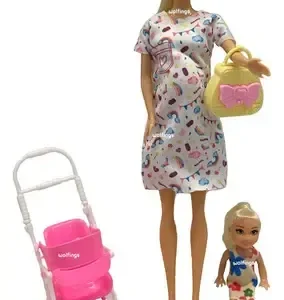 Muñeca Flaca Con Cochecito Blister