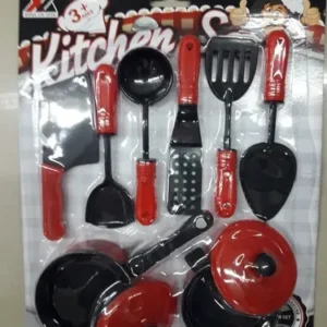 Set De Cocina Metalizado Blister