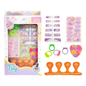 Set De Belleza Con Uñas Stickers y Anillos