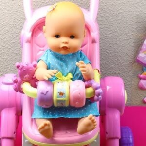 Mini Bebe con Sonido y Silla de Paseo