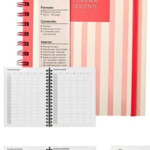 Agenda Docente 2027 Planificador 16x22 Rosa