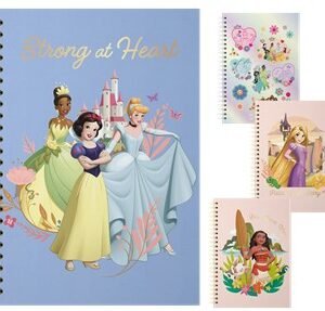 Cuaderno Con Espiral Tapa Dura Ezco Princesas 80 Hojas
