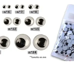Ojos Moviles N8 x 2 Unidades